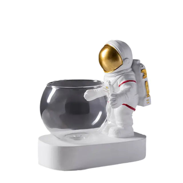 Load image into Gallery viewer, Nordic Astronaut Resin Decorative Flowerpot Ornaments Astronaut Flowerpot Astronaut Glass Vase Desk Vase Home Decor Accessories
