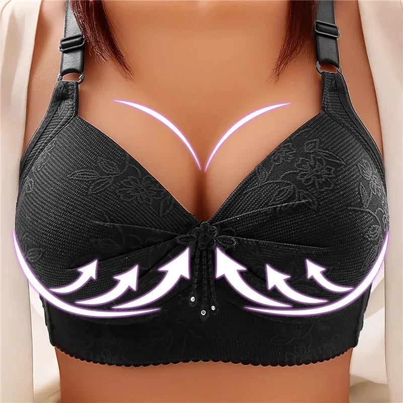 Load image into Gallery viewer, Push Up Bras for Women Large Size Full Cup Adjustment Wireless Lace Seamless Bralette Tops Big Breast Seamless Underwear
