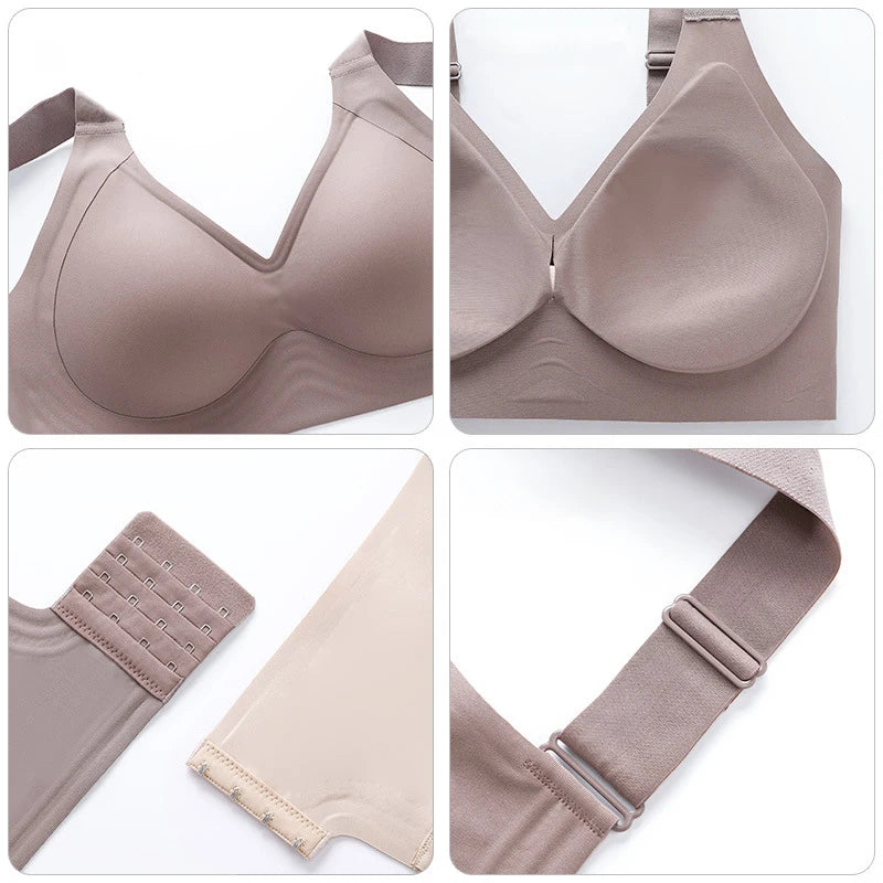 Load image into Gallery viewer, FallSweet Push UP Bra for Women Seamless Plus Size Bras Thin Cup Wireless Bralette Sexy Brassiere Femme M-6XL
