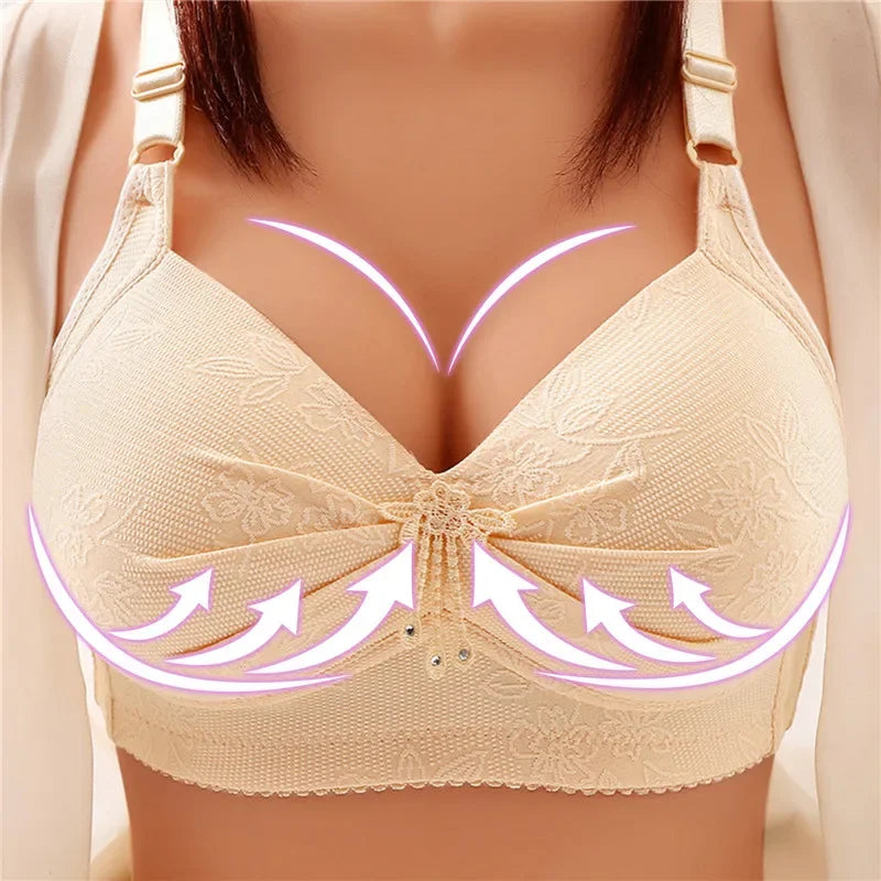 Load image into Gallery viewer, Push Up Bras for Women Large Size Full Cup Adjustment Wireless Lace Seamless Bralette Tops Big Breast Seamless Underwear
