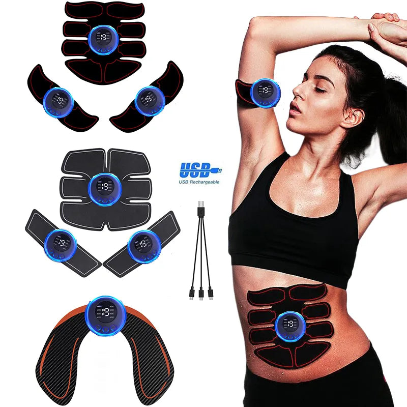 Load image into Gallery viewer, USB Rechargable EMS Muscle Stimulator Electric Massage Therapy
