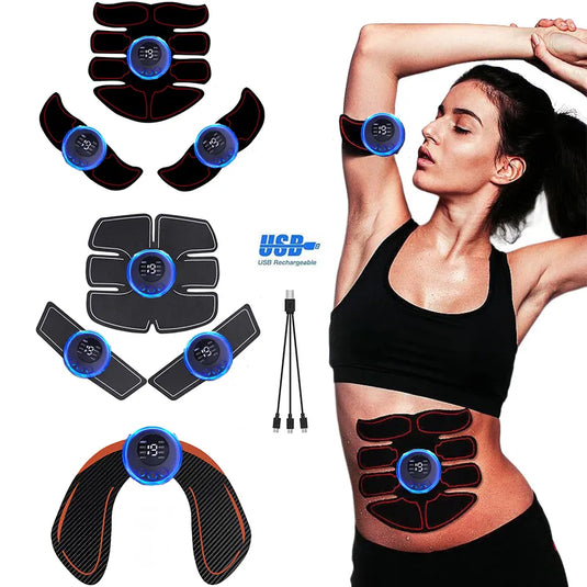 USB Rechargable EMS Muscle Stimulator Electric Massage Therapy