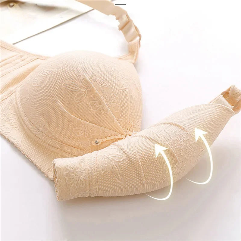 Load image into Gallery viewer, Push Up Bras for Women Large Size Full Cup Adjustment Wireless Lace Seamless Bralette Tops Big Breast Seamless Underwear
