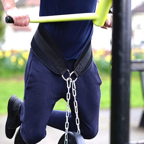 Thicken Weight Lifting Belt With Chain Dipping Belt.