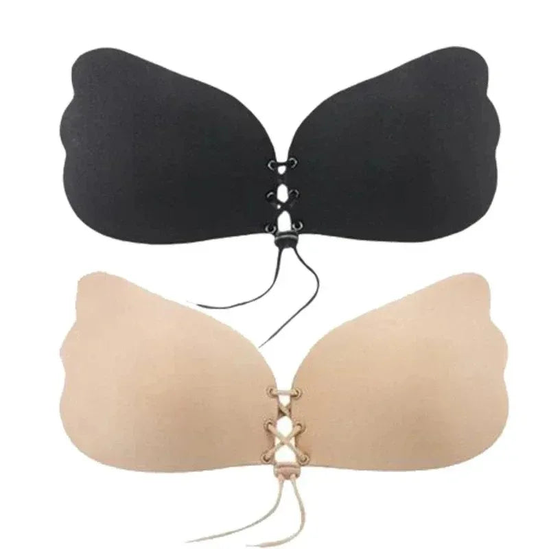 Load image into Gallery viewer, Women Seamless Self Adhesive Fly Bra Strapless Push Up Bra Wireless Stick On Sexy Lingerie Invisible Silicone Bralette Underwear
