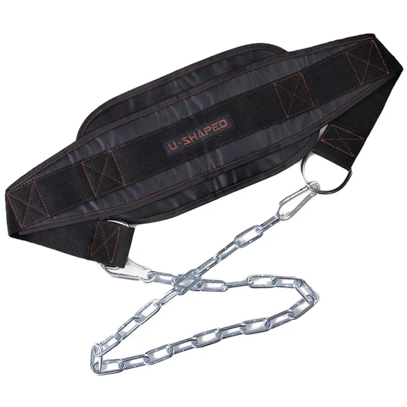 Load image into Gallery viewer, Thicken Weight Lifting Belt With Chain Dipping Belt.
