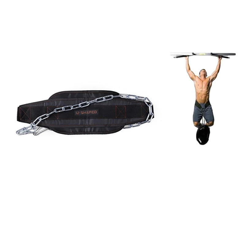 Load image into Gallery viewer, Thicken Weight Lifting Belt With Chain Dipping Belt.
